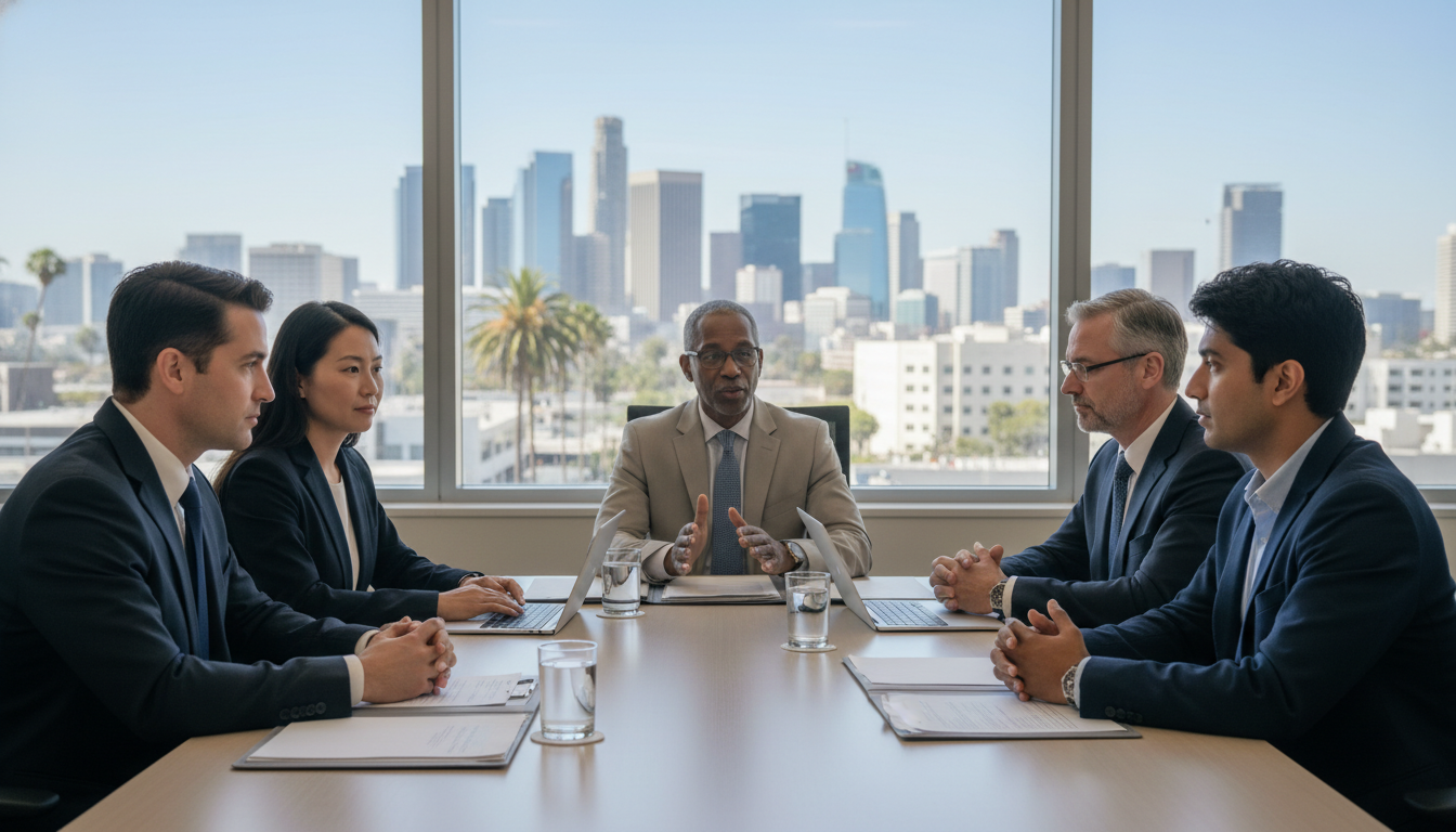 Residency interview panel at Los Angeles hospital Residency interview panel at Los Angeles hospital - DO graduate residency for Low Step Score Strategies for DO Graduate in Lo