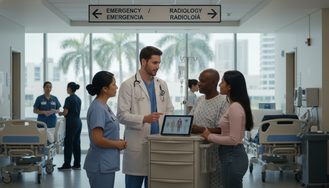 Medical resident working with diverse patients in a Miami hospital - DO graduate residency for Low Step Score Strategies for