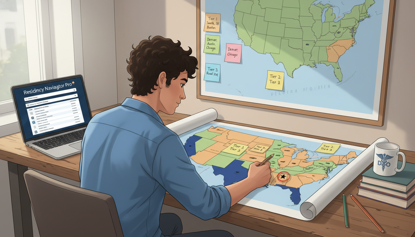 DO graduate mapping residency geographic tiers on a US map DO graduate mapping residency geographic tiers on a US map - DO graduate residency for Geographic Flexibility for DO Graduate
