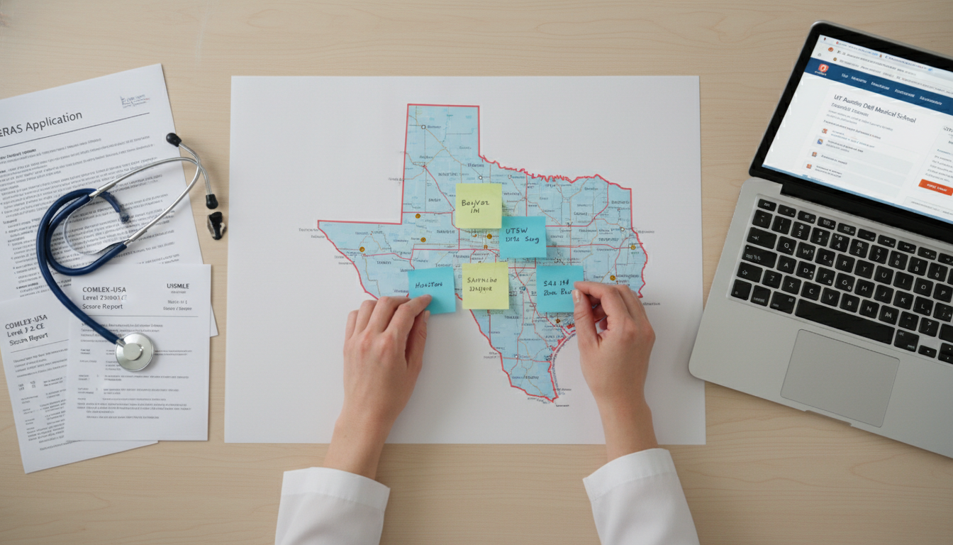 Residency applicant mapping Texas Triangle programs - DO graduate residency for Low Step Score Strategies for DO Graduate in