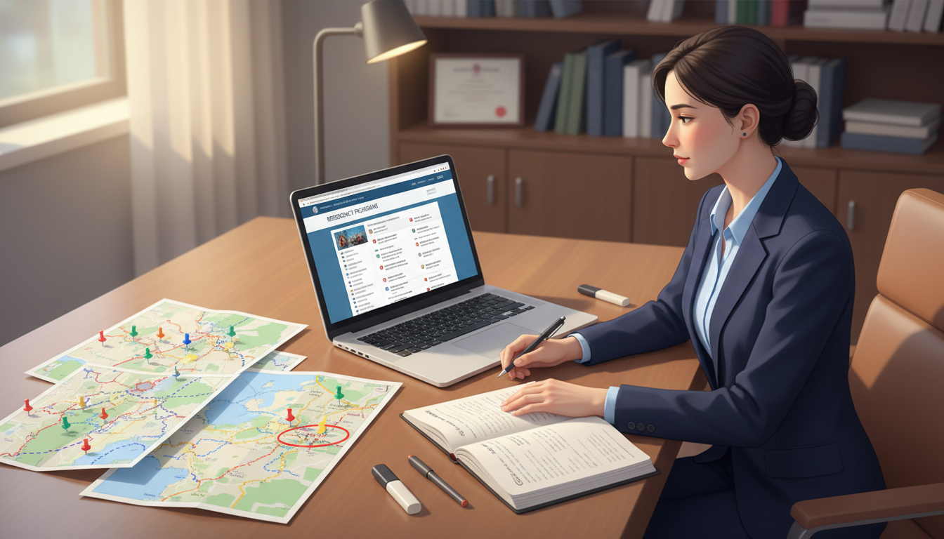 DO graduate planning residency applications using a laptop and regional maps DO graduate planning residency applications using a laptop and regional maps - DO graduate residency for Geographic Flexibili