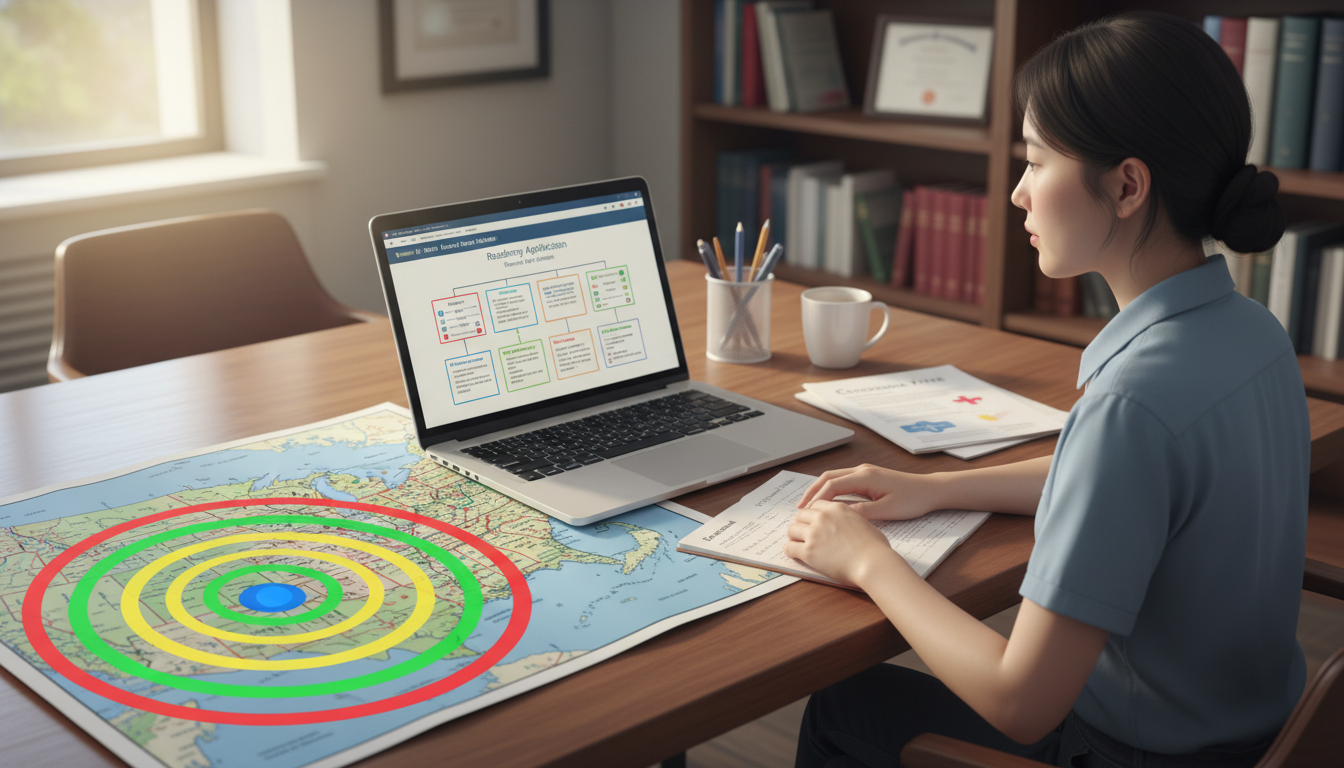 Map-based planning of IMG residency geographic zones around Boston Map-based planning of IMG residency geographic zones around Boston - IMG residency guide for Geographic Flexibility for Inter