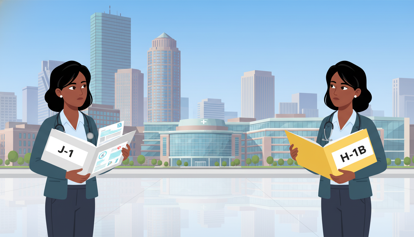 Comparison of J1 versus H1B visa options for international medical graduates - IMG residency guide for Visa Navigation for Re