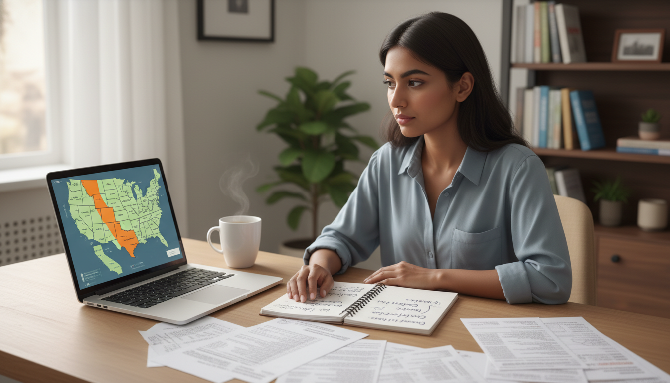 Map and notes planning a residency geographic strategy Map and notes planning a residency geographic strategy - IMG residency guide for Geographic Flexibility for International Med