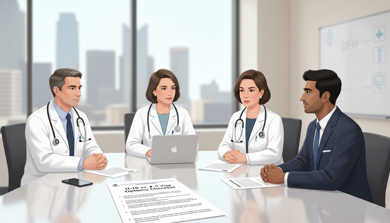 Residency program interview panel with international medical graduate applicant Residency program interview panel with international medical graduate applicant - IMG residency guide for H-1B Sponsorship Pr