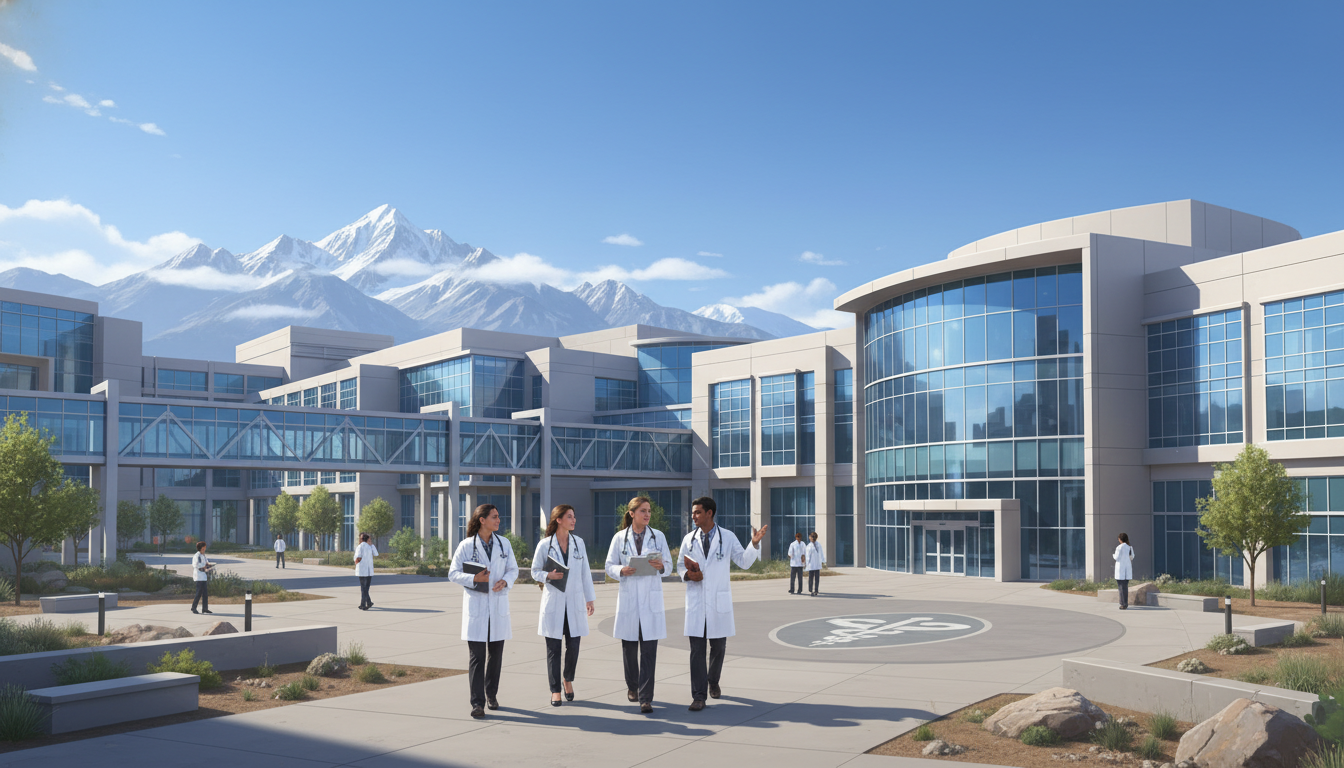 Denver teaching hospital campus with residents walking to conference Denver teaching hospital campus with residents walking to conference - IMG residency guide for H-1B Sponsorship Programs for