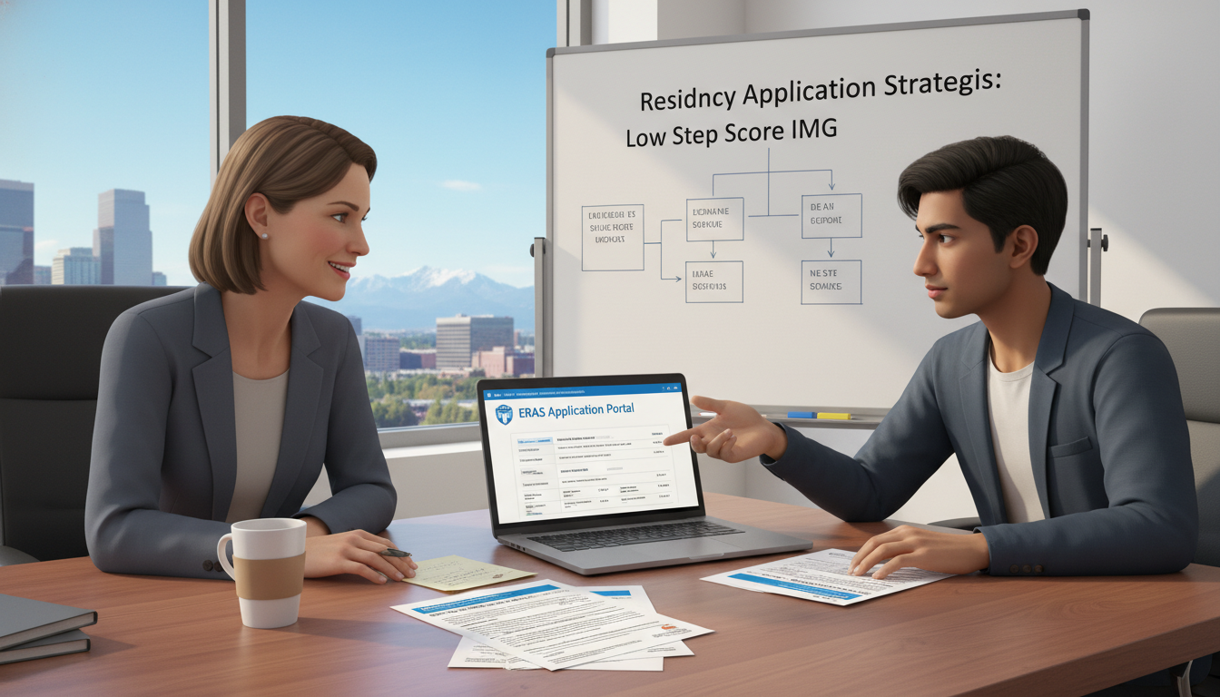 International medical graduate assessing residency options with advisor - IMG residency guide for Low Step Score Strategies f