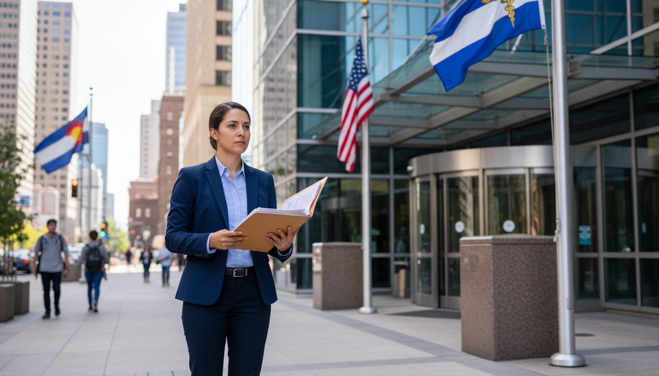 Foreign doctor at U.S. consulate preparing for residency visa interview - IMG residency guide for Visa Navigation for Residen