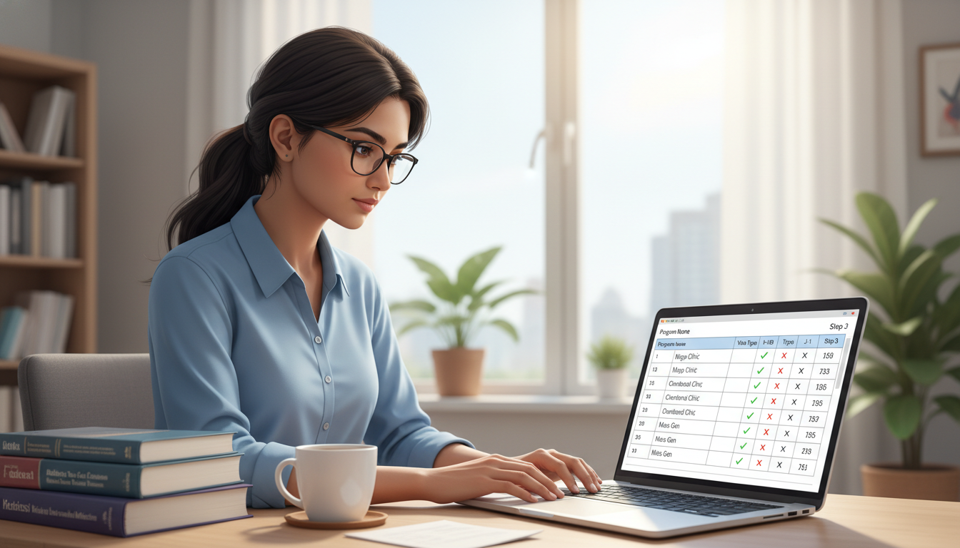 IMG creating a spreadsheet of H-1B friendly residency programs IMG creating a spreadsheet of H-1B friendly residency programs - IMG residency guide for H-1B Sponsorship Programs for Intern