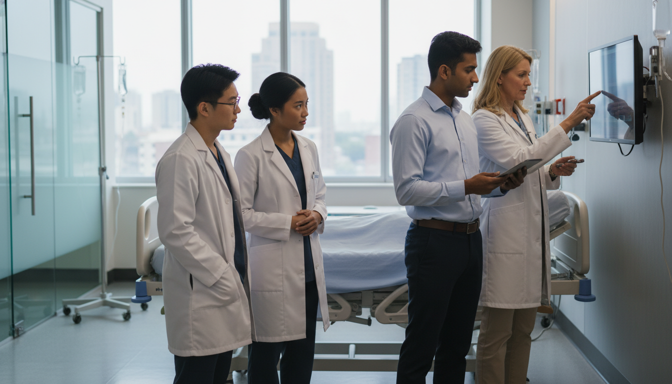 IMG participating in clinical observership and engaging with healthcare team - IMG residency guide for Low Step Score Strateg