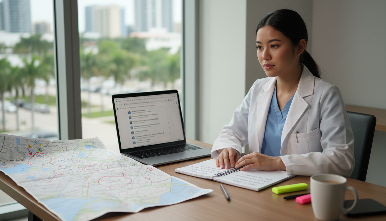 Medical graduate mapping out residency programs in Miami and South Florida - IMG residency guide for Low Step Score Strategie