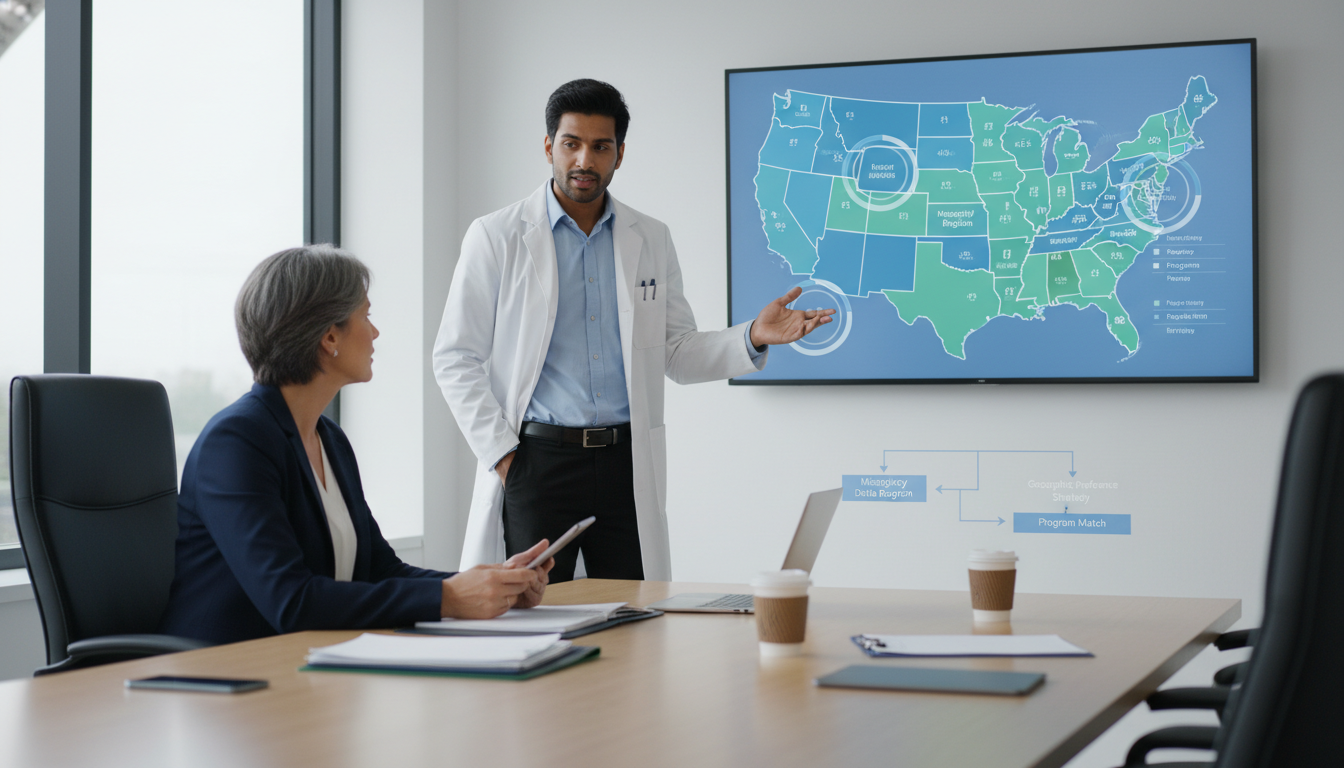 IMG resident speaking with a program director about geographic preferences IMG resident speaking with a program director about geographic preferences - IMG residency guide for Geographic Flexibility f