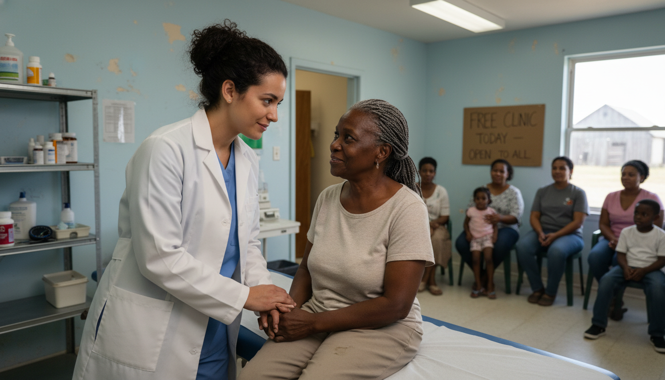 IMG volunteering at a free clinic serving underserved patients IMG volunteering at a free clinic serving underserved patients - IMG residency guide for Low Step Score Strategies for Intern