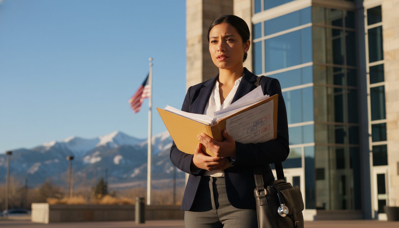 International medical graduate at a U.S. consulate preparing for residency visa interview - IMG residency guide for Visa Navi