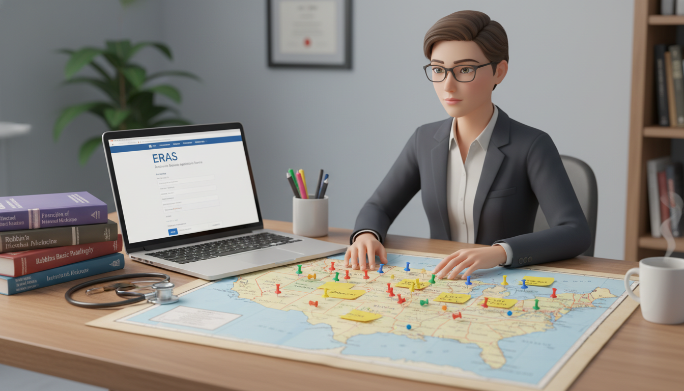 IMG planning residency applications with a U.S. map and New York City highlighted IMG planning residency applications with a U.S. map and New York City highlighted - IMG residency guide for Geographic Flexib