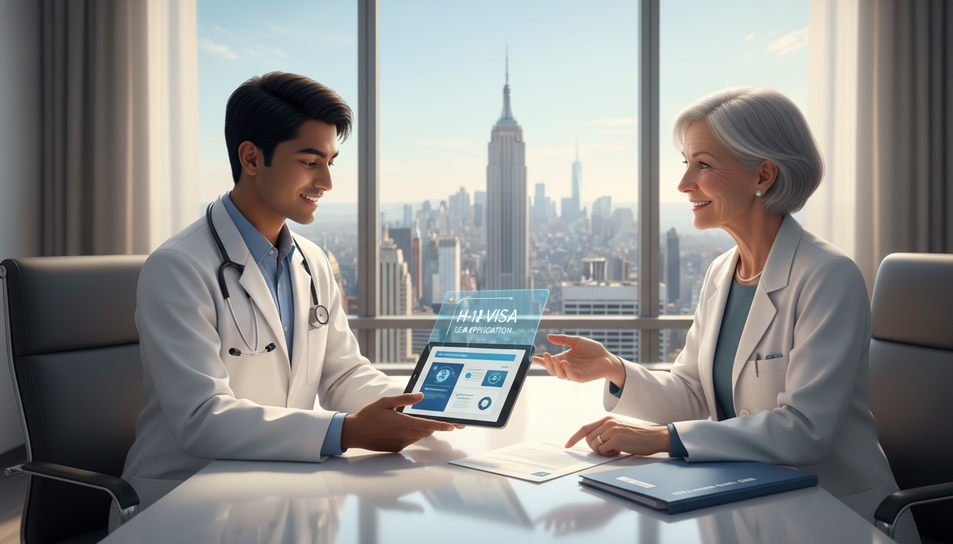 IMG resident in New York City discussing H-1B sponsorship with a program director IMG resident in New York City discussing H-1B sponsorship with a program director - IMG residency guide for H-1B Sponsorship