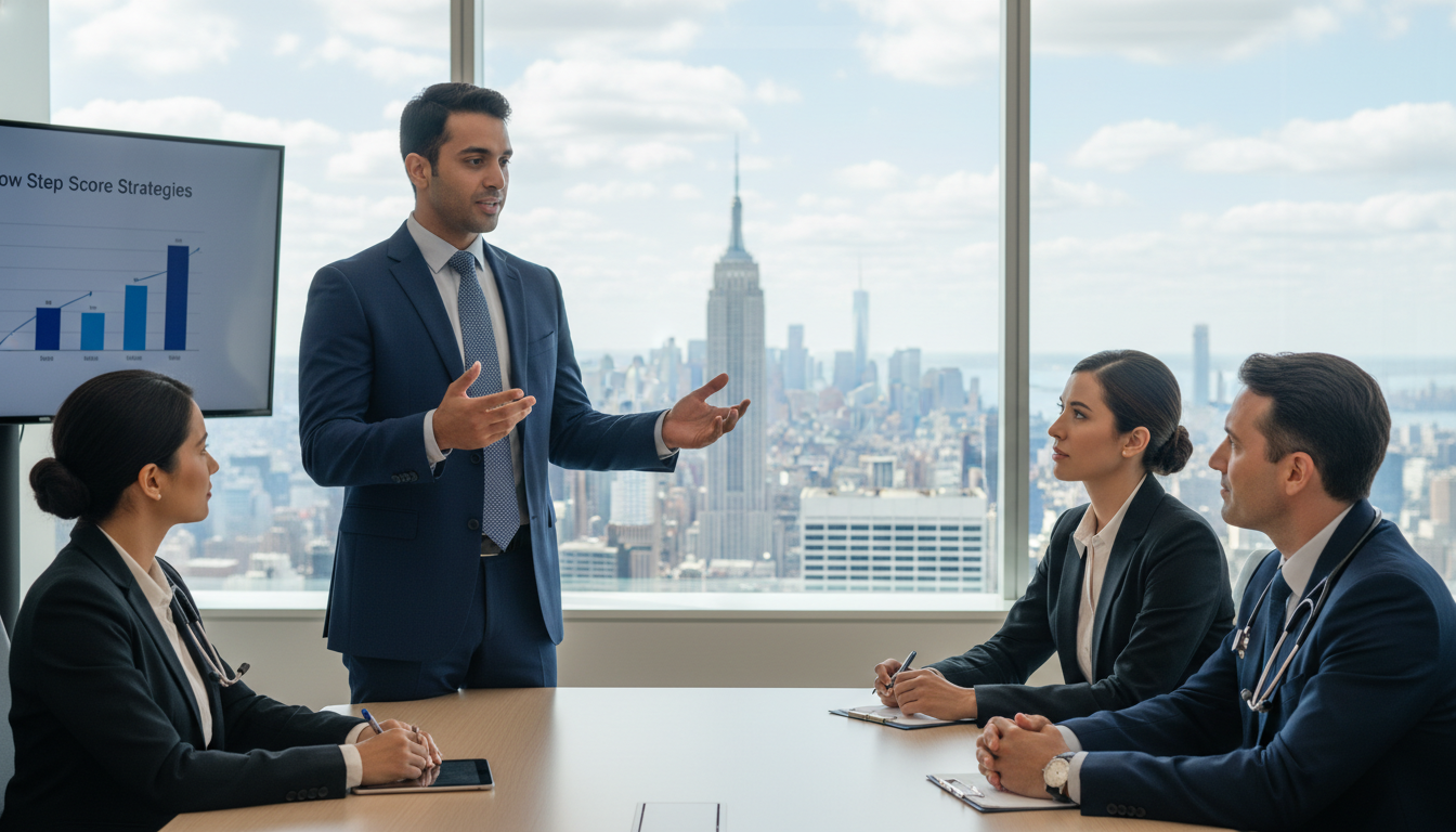 IMG at residency interview in New York City hospital - IMG residency guide for Low Step Score Strategies for International Me