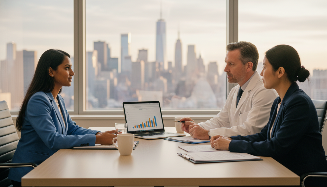 Residency interview in New York City discussing visa options Residency interview in New York City discussing visa options - IMG residency guide for Visa Navigation for Residency for Inte