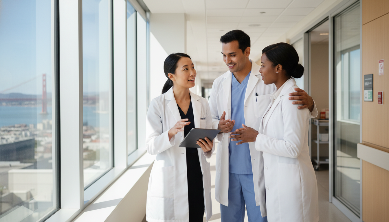 IMG physician networking at Bay Area hospital IMG physician networking at Bay Area hospital - IMG residency guide for Low Step Score Strategies for International Medical G