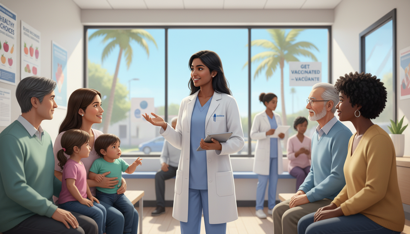 IMG volunteering at a community health clinic in Southern California - IMG residency guide for Low Step Score Strategies for