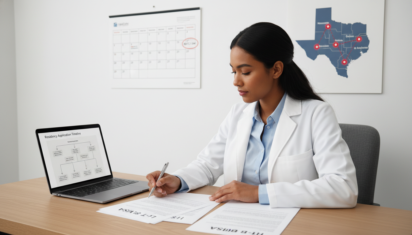 Doctor reviewing residency visa options and timelines Doctor reviewing residency visa options and timelines - IMG residency guide for Visa Navigation for Residency for Internation