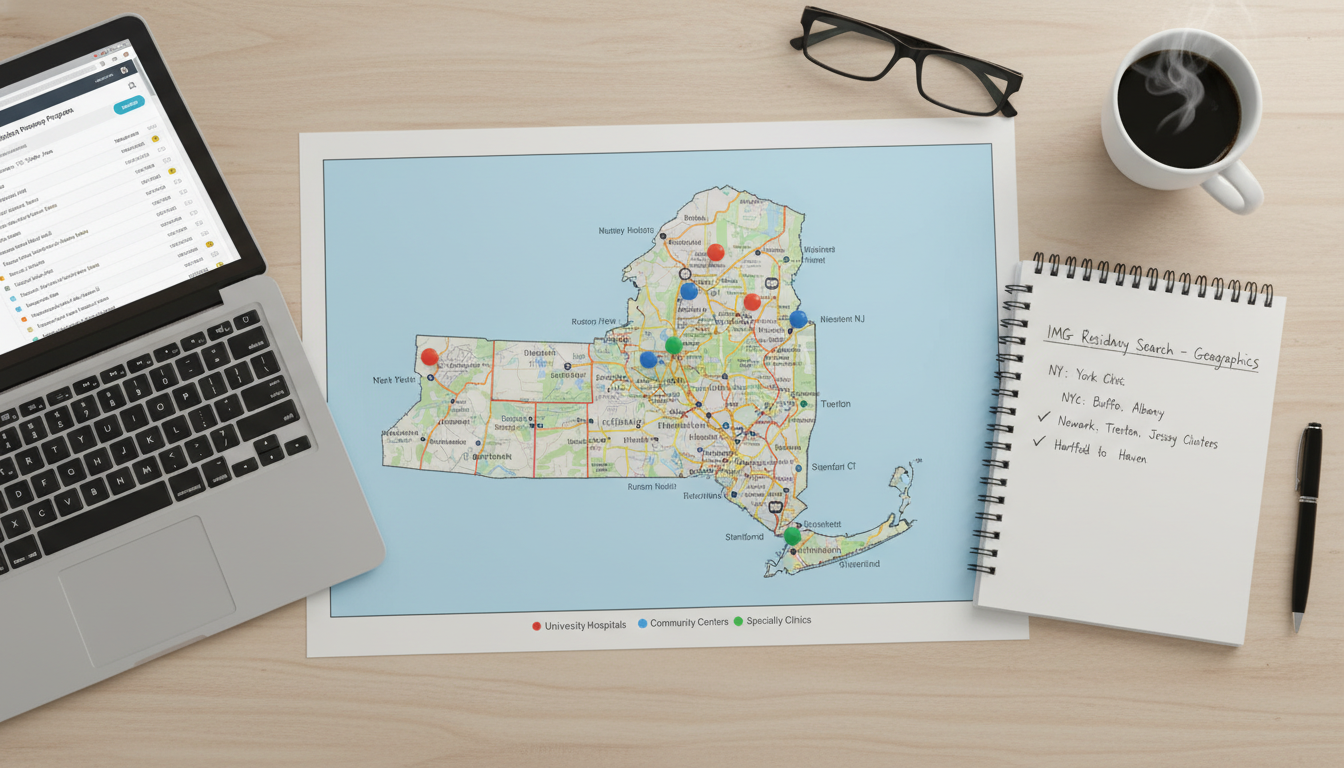 Map-based planning of residency applications across New York, New Jersey, and Connecticut Map-based planning of residency applications across New York, New Jersey, and Connecticut - IMG residency guide for Geographi