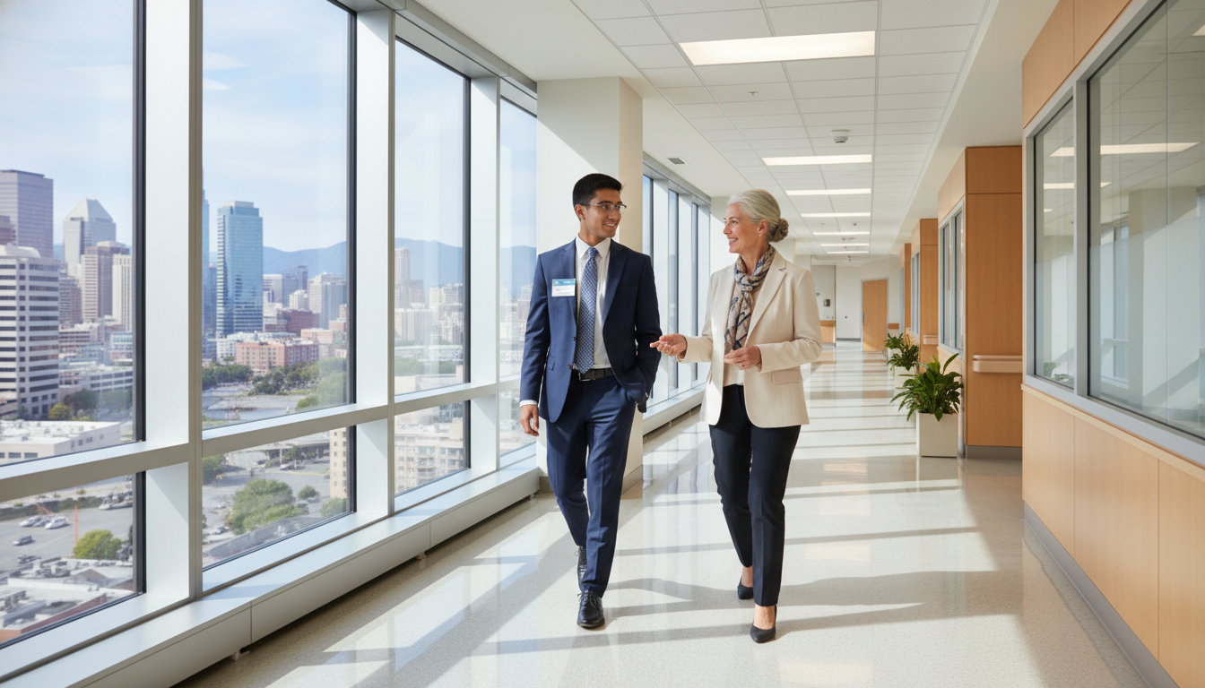 MD resident touring a community hospital in a new city MD resident touring a community hospital in a new city - MD graduate residency for Geographic Flexibility for MD Graduate in