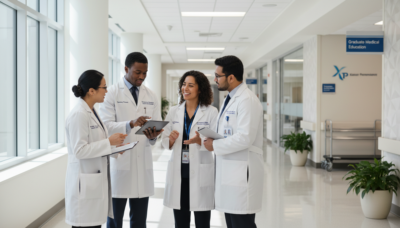 Resident physician working in a Kaiser Permanente hospital setting - MD graduate residency for Geographic Flexibility for MD