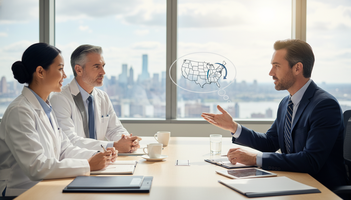 Residency interview with MD graduate discussing geographic preferences Residency interview with MD graduate discussing geographic preferences - MD graduate residency for Geographic Flexibility for