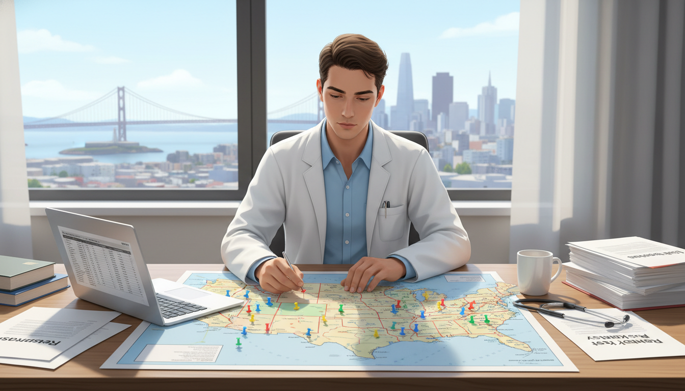 MD graduate planning residency geography strategy with US map MD graduate planning residency geography strategy with US map - MD graduate residency for Geographic Flexibility for MD Gradu