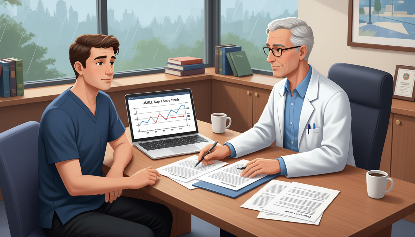 Residency applicant meeting mentor to discuss low Step score strategy - MD graduate residency for Low Step Score Strategies f