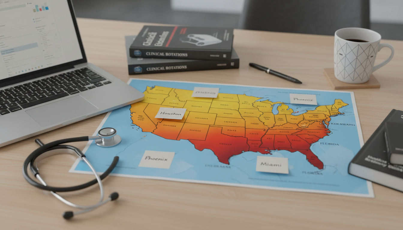 US Map Highlighting the Sun Belt Regions for Residency Consideration US Map Highlighting the Sun Belt Regions for Residency Consideration - MD graduate residency for Geographic Flexibility for M