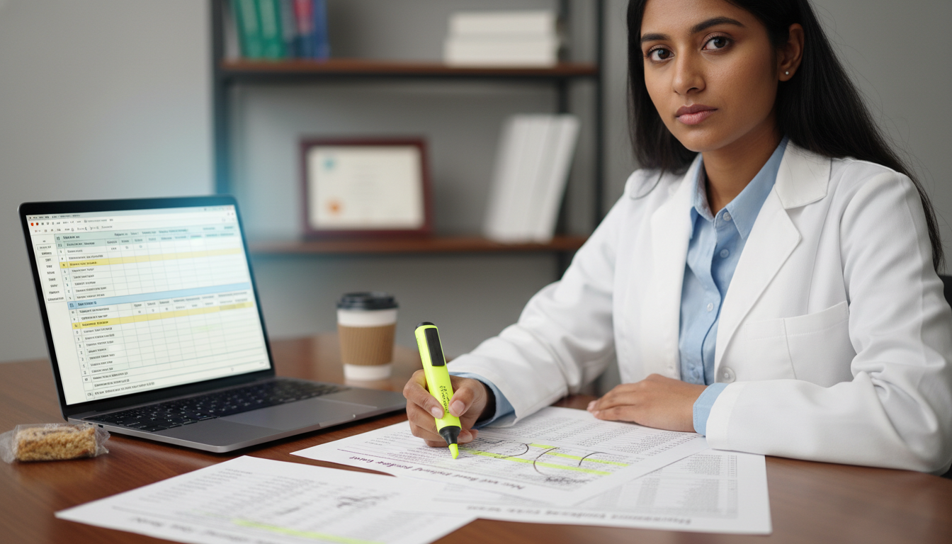 Residency applicant reviewing tri-state residency program list and score data - MD graduate residency for Low Step Score Stra