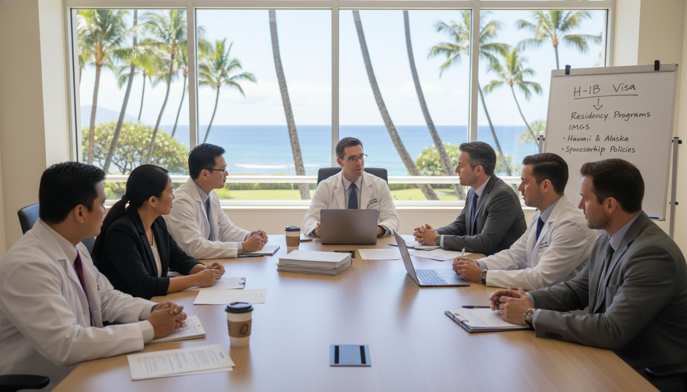 Residency program meeting about visa sponsorship policies in Hawaii Residency program meeting about visa sponsorship policies in Hawaii - non-US citizen IMG for H-1B Sponsorship Programs for No