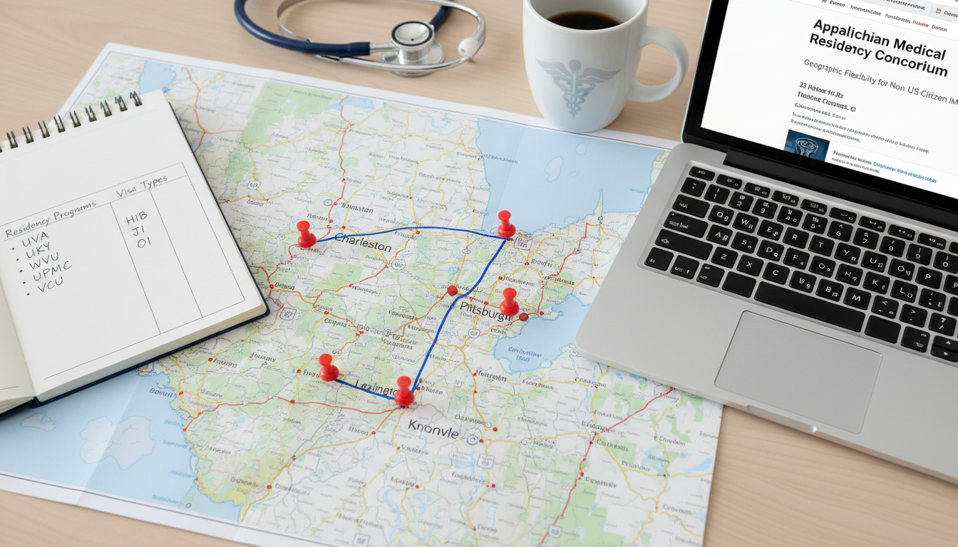 Map and list of Appalachian residency programs for IMGs Map and list of Appalachian residency programs for IMGs - non-US citizen IMG for Geographic Flexibility for Non-US Citizen IM