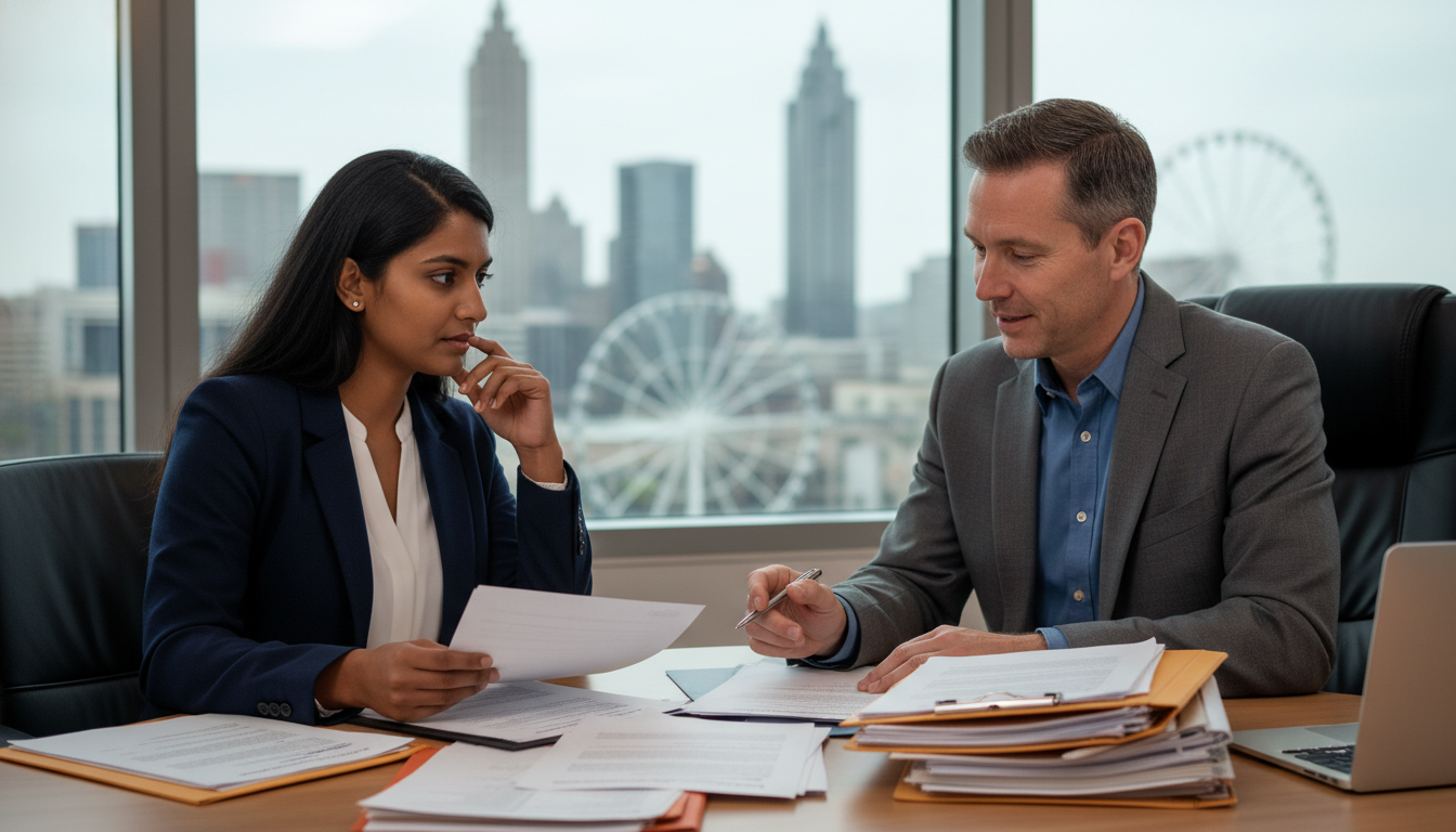 Non-US citizen IMG meeting with residency program coordinator about visa paperwork Non-US citizen IMG meeting with residency program coordinator about visa paperwork - non-US citizen IMG for Visa Navigation f