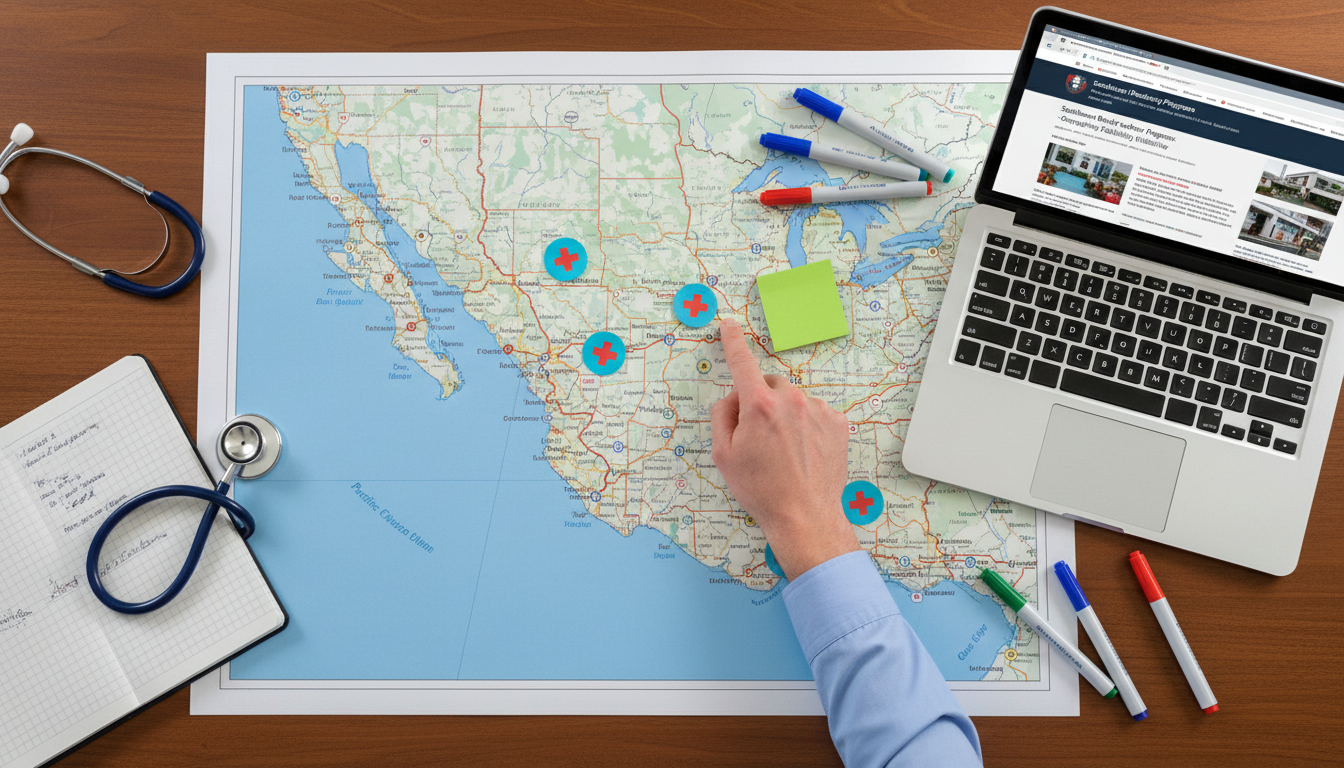 Map overview of the US-Mexico border region and residency locations Map overview of the US-Mexico border region and residency locations - non-US citizen IMG for Geographic Flexibility for Non-U