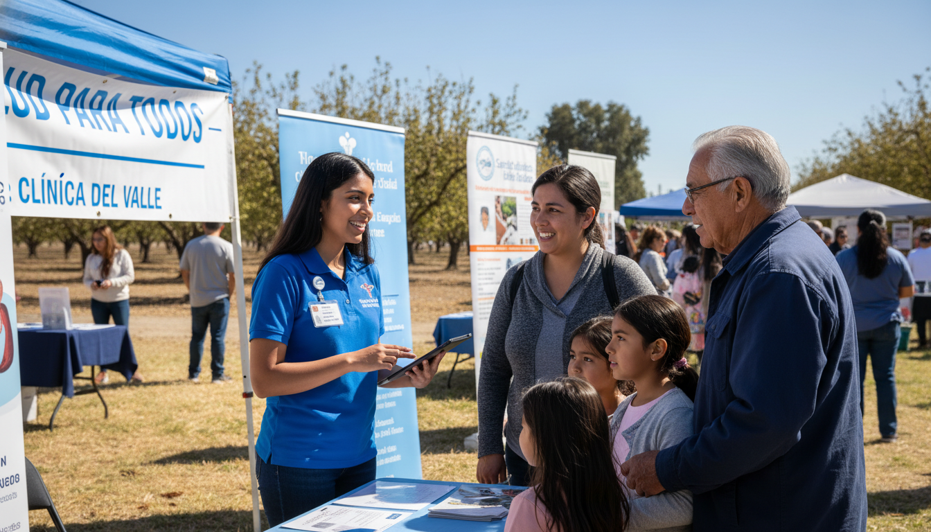 International medical graduate volunteering at a community health fair in California Central Valley - non-US citizen IMG for