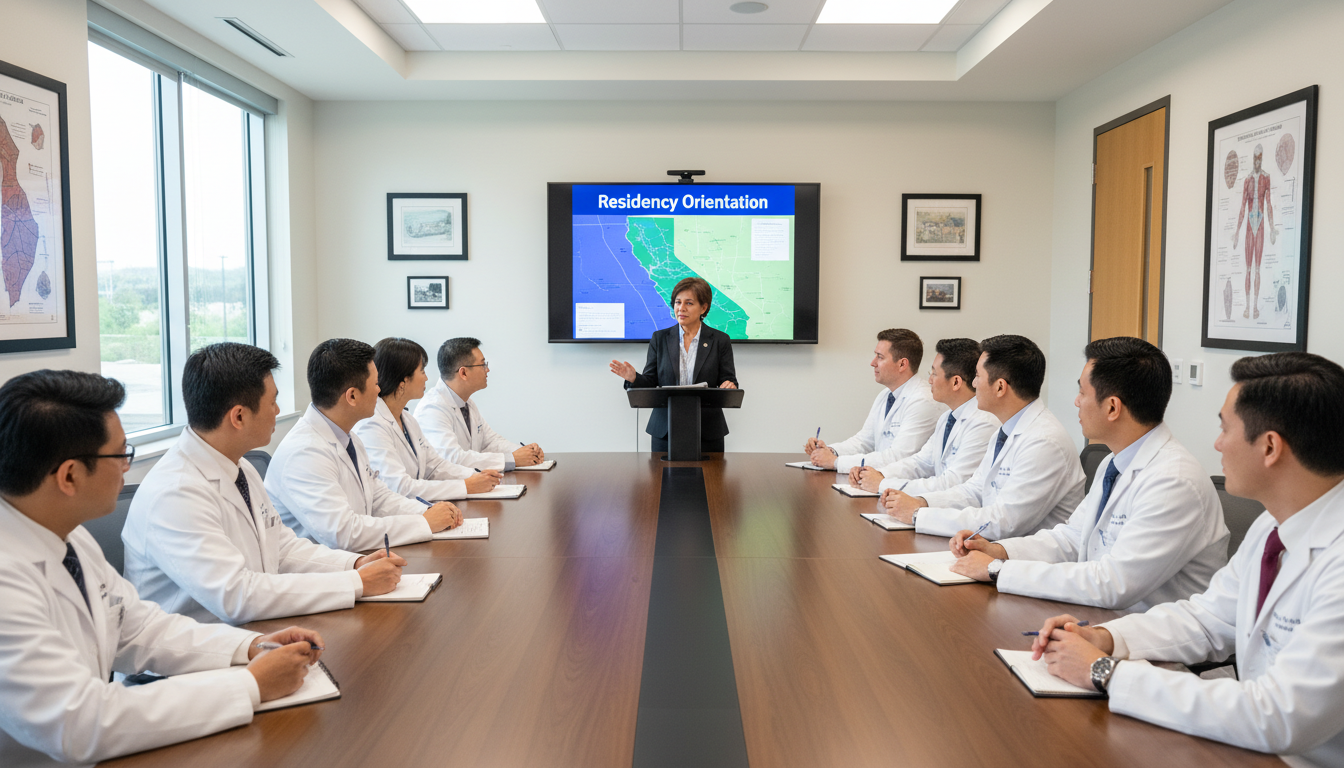 Residency program orientation at a California Central Valley teaching hospital Residency program orientation at a California Central Valley teaching hospital - non-US citizen IMG for Visa Navigation for R