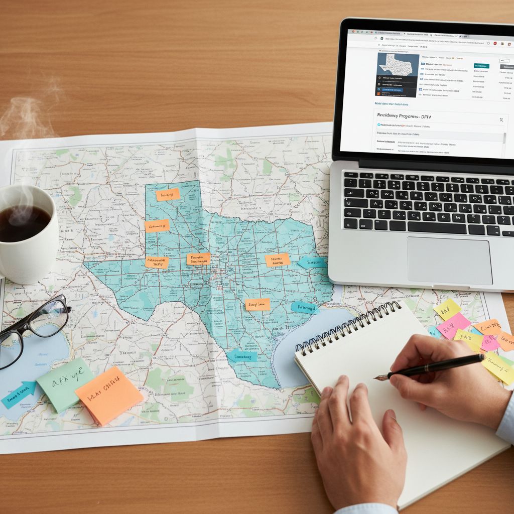 Dallas-Fort Worth residency program map and planning Dallas-Fort Worth residency program map and planning - non-US citizen IMG for Geographic Flexibility for Non-US Citizen IMG i