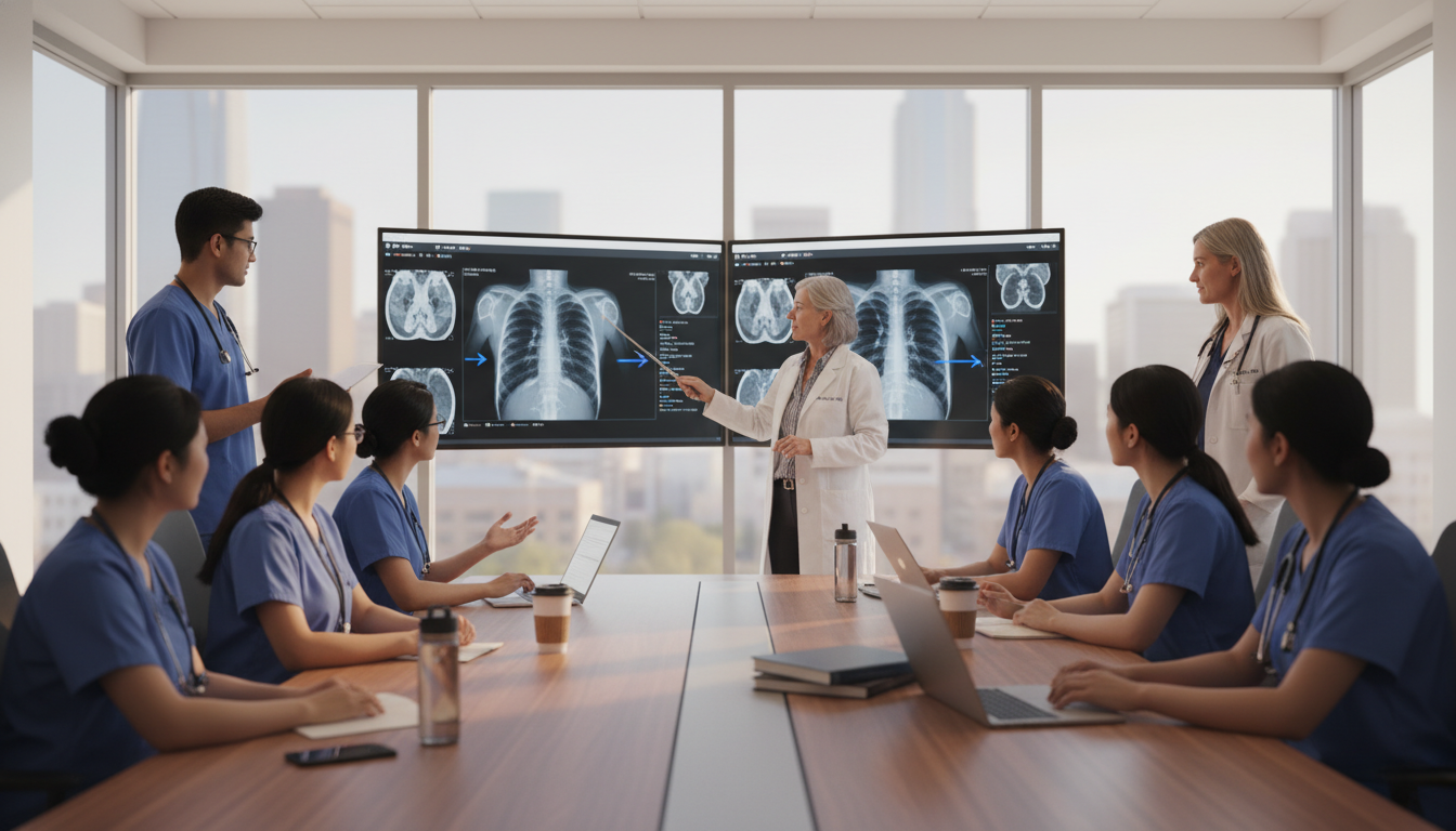 International residents in a teaching conference at a Dallas hospital International residents in a teaching conference at a Dallas hospital - non-US citizen IMG for H-1B Sponsorship Programs for