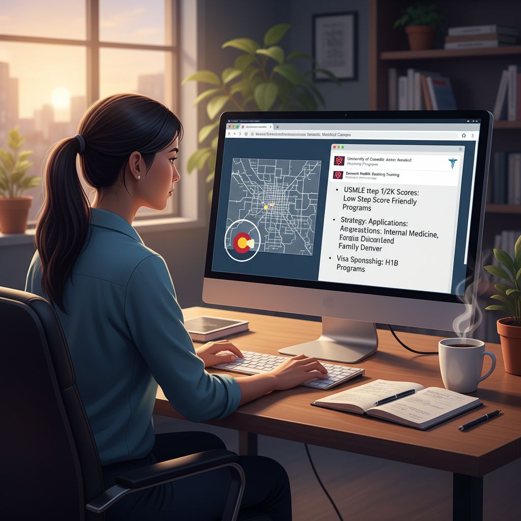 International medical graduate researching Denver residency programs strategically International medical graduate researching Denver residency programs strategically - non-US citizen IMG for Low Step Score St