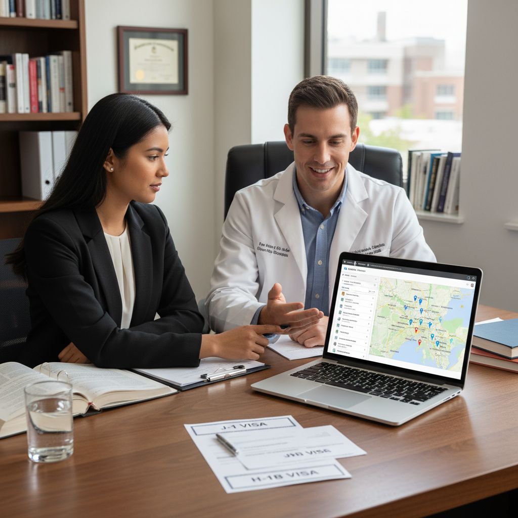 IMG discussing DMV residency options and visa strategy with an advisor IMG discussing DMV residency options and visa strategy with an advisor - non-US citizen IMG for Geographic Flexibility for No