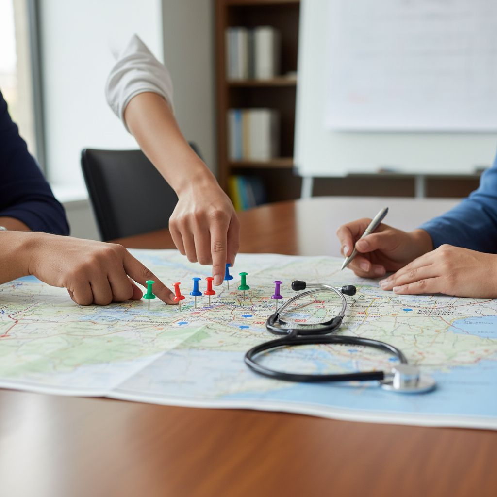 Map of DMV region highlighting major medical centers for residency Map of DMV region highlighting major medical centers for residency - non-US citizen IMG for H-1B Sponsorship Programs for Non