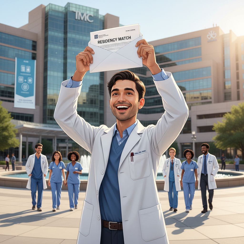 International medical graduate at Texas Medical Center receiving residency match letter International medical graduate at Texas Medical Center receiving residency match letter - non-US citizen IMG for Visa Navigat