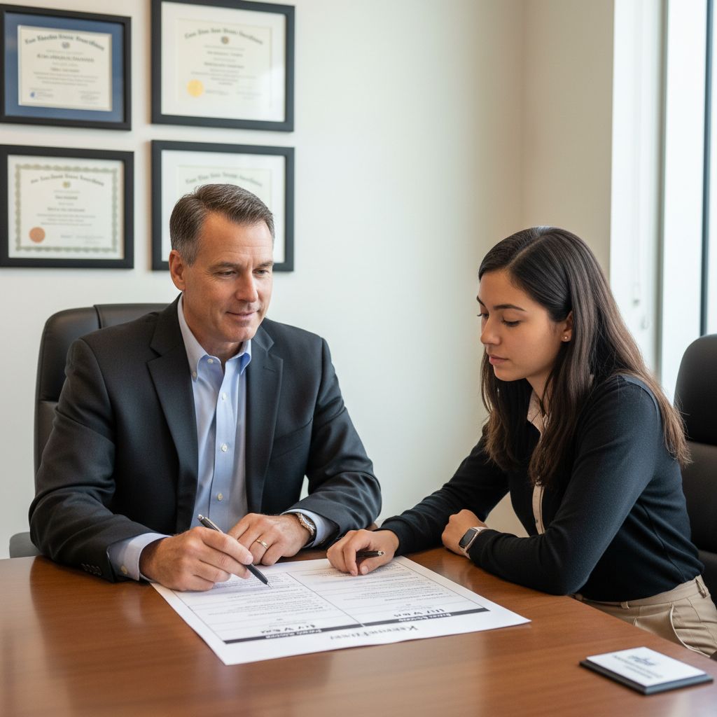 Residency program director explaining visa sponsorship options to an international medical graduate applicant Residency program director explaining visa sponsorship options to an international medical graduate applicant - non-US citize