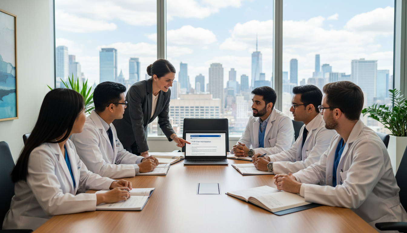 International residents discussing H-1B visa planning with program coordinator International residents discussing H-1B visa planning with program coordinator - non-US citizen IMG for H-1B Sponsorship Prog