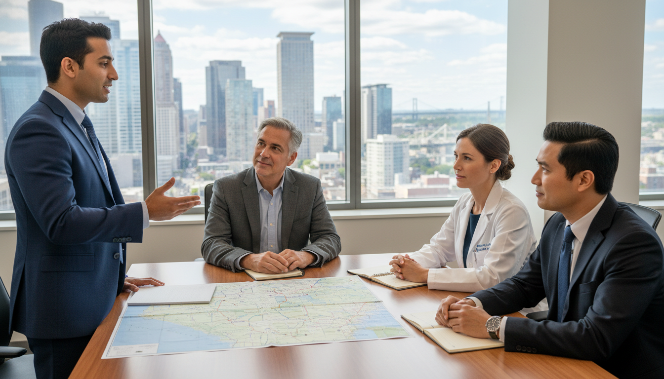 IMG resident interviewing and discussing geographic preferences with program director IMG resident interviewing and discussing geographic preferences with program director - non-US citizen IMG for Geographic Fle