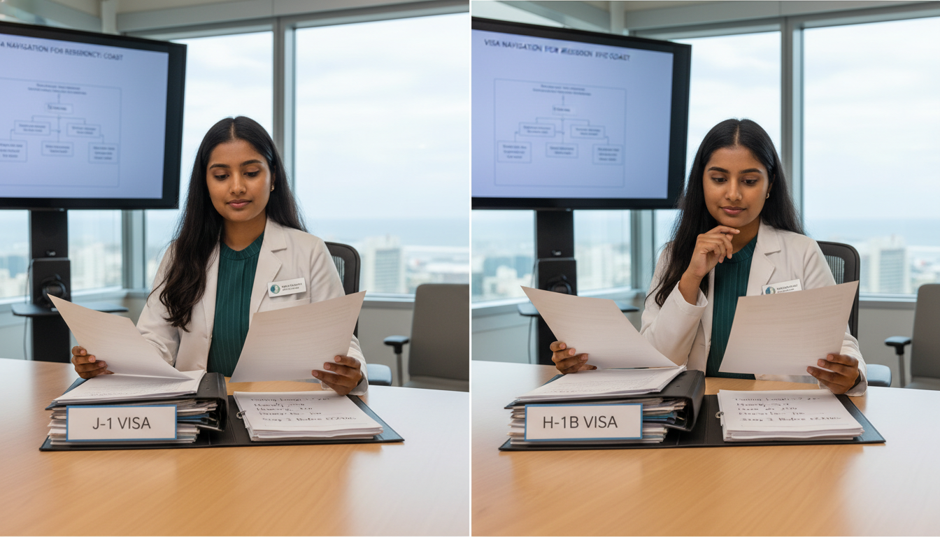 Comparison of J-1 and H-1B visa options for international medical graduates Comparison of J-1 and H-1B visa options for international medical graduates - non-US citizen IMG for Visa Navigation for Resi