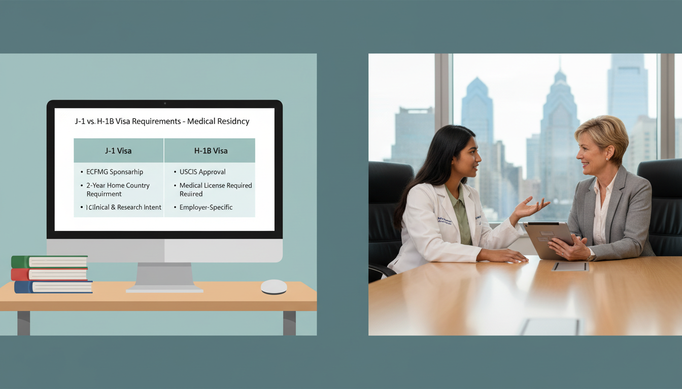 Comparison of J-1 and H-1B visa options for international medical graduates Comparison of J-1 and H-1B visa options for international medical graduates - non-US citizen IMG for Visa Navigation for Resi